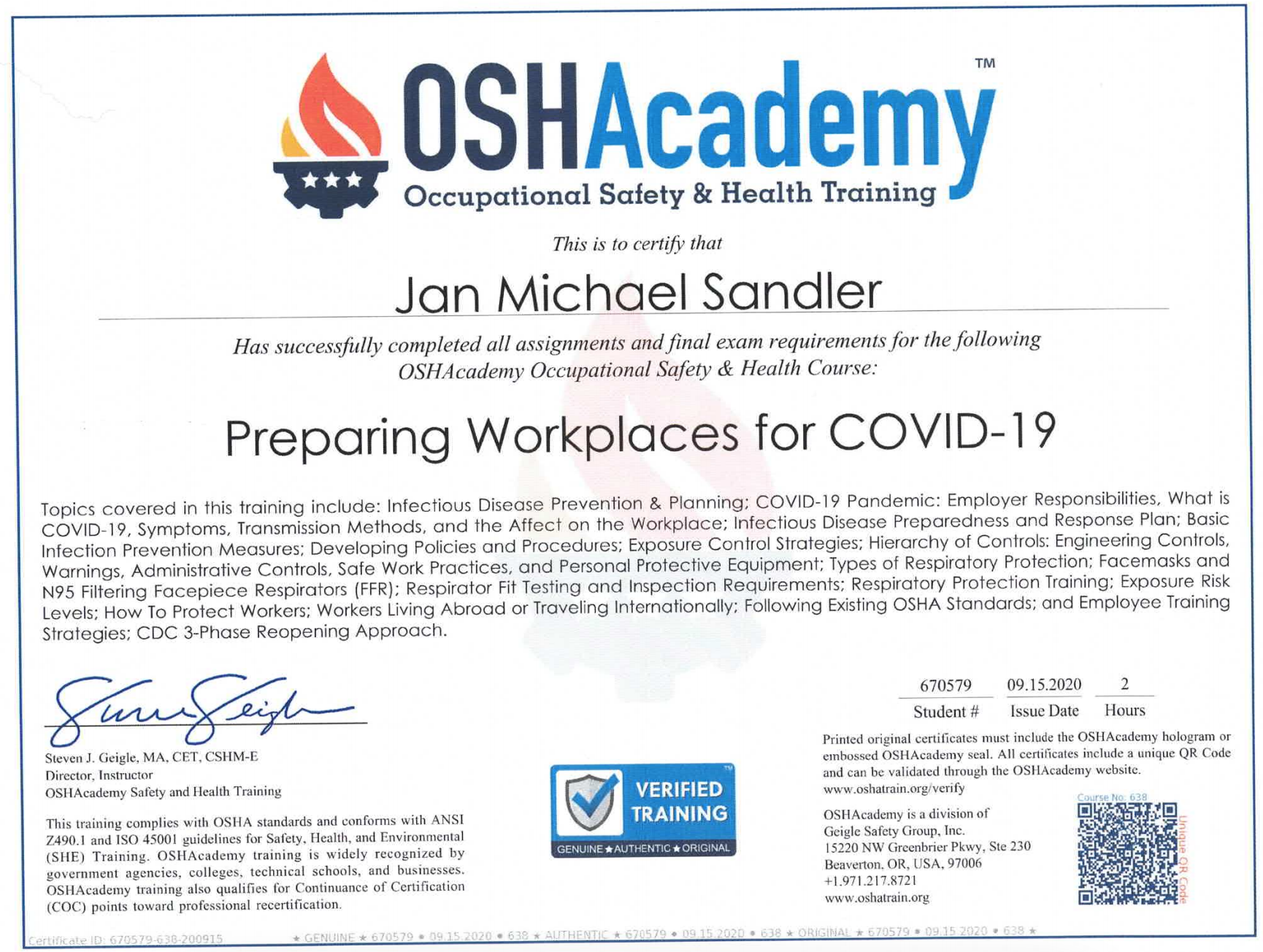OHSAcademy Occupational Safety & Health Training